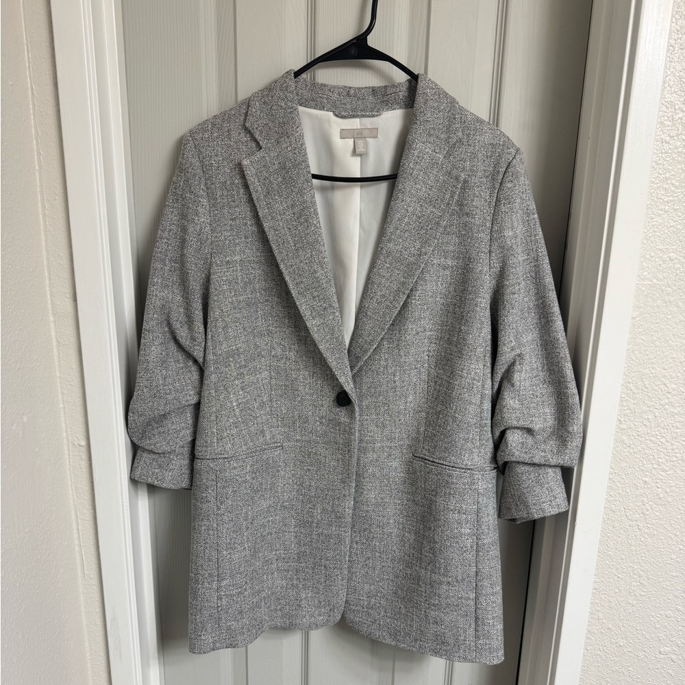 Gray Tweed Blazer + Trousers - H&M - 10
